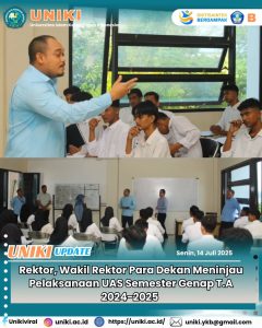 Pimpinan UNIKI Tinjau Langsung Pelaksanaan UAS Genap 2024/2025