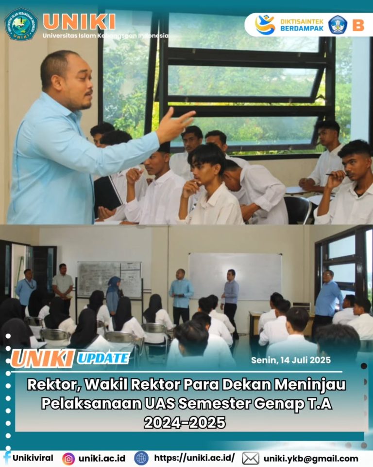 Pimpinan UNIKI Tinjau Langsung Pelaksanaan UAS Genap 2024/2025