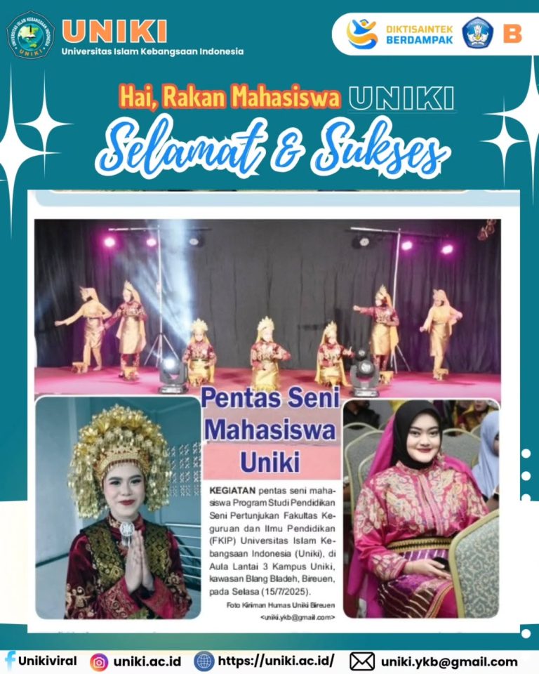 Selamat dan Sukses Pentas Seni Mahasiswa UNIKI: Ruang Ekspresi dan Pelestarian Budaya