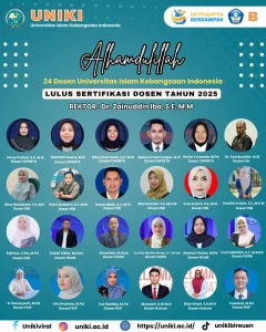 24 Dosen UNIKI Lulus Sertifikasi Dosen Tahun 2025